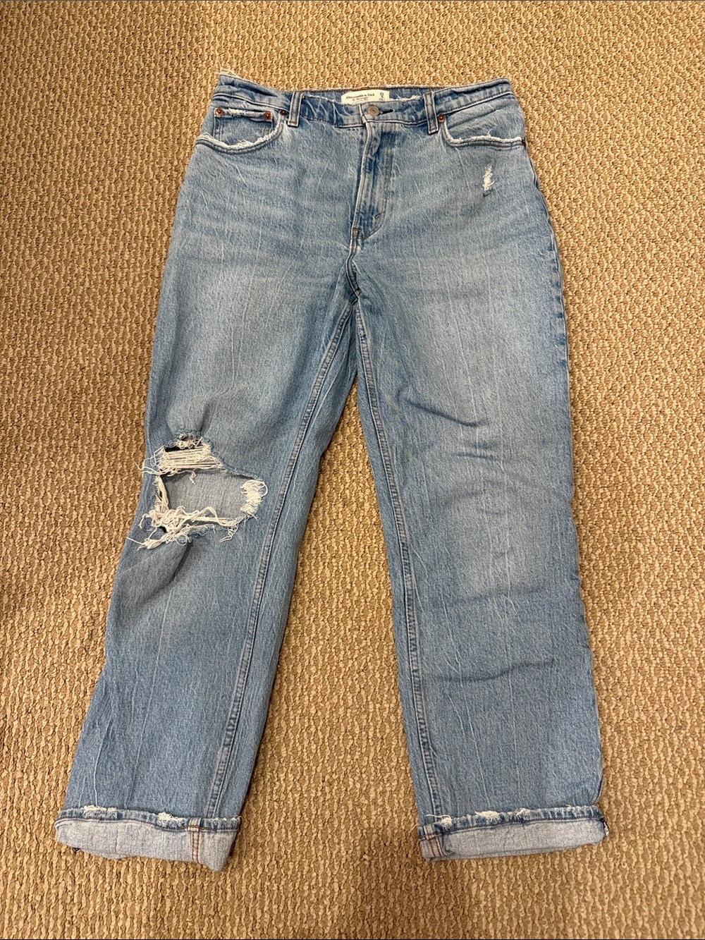 Abercrombie & Fitch Light Blue Straight Leg Jeans